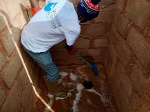 Women and wash toilet day